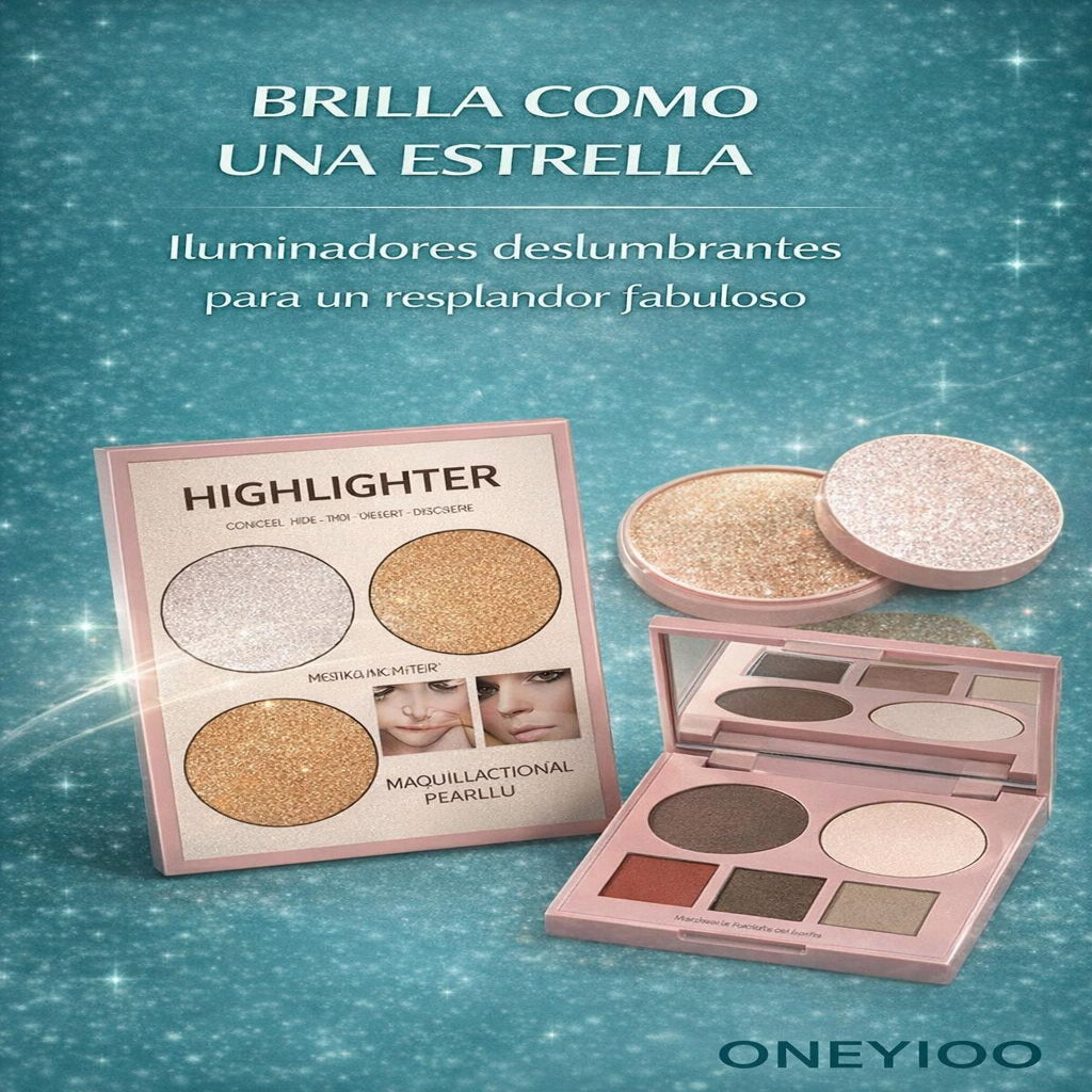 Paleta de Maquillaje Profesional ONEYIOO - Todo en Uno con Sombras, Gloss y Contorno