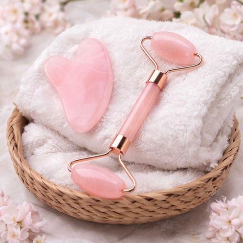 Jade Roller - Rolo de Massagem Facial de Piedra Natural