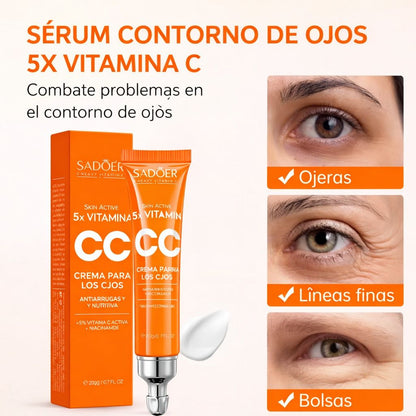 Contorno de Ojos Iluminador con Vitamina C Activa y Niacinamida – 20 ml