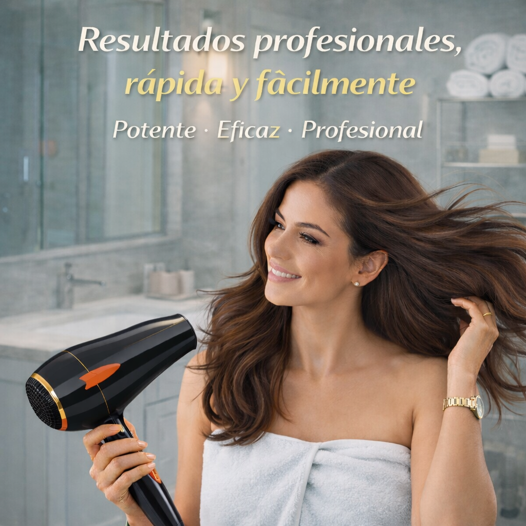 Secador de Pelo Profesional 3000W - Potencia y Secado Rápido con Tecnología Iónica