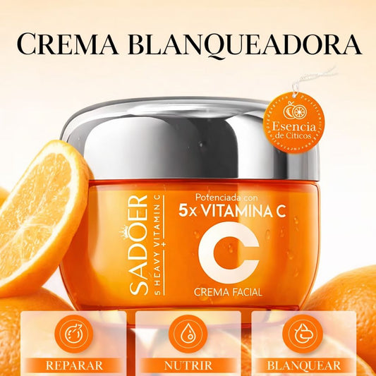 Crema Facial Iluminadora 5 en 1 con Vitamina C Activa y Niacinamida
