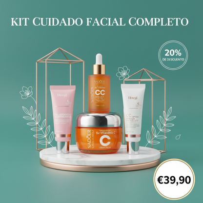 Kit Cuidado Facial Completo - 20% de Descuento - 4 Productos Premium por €39,90