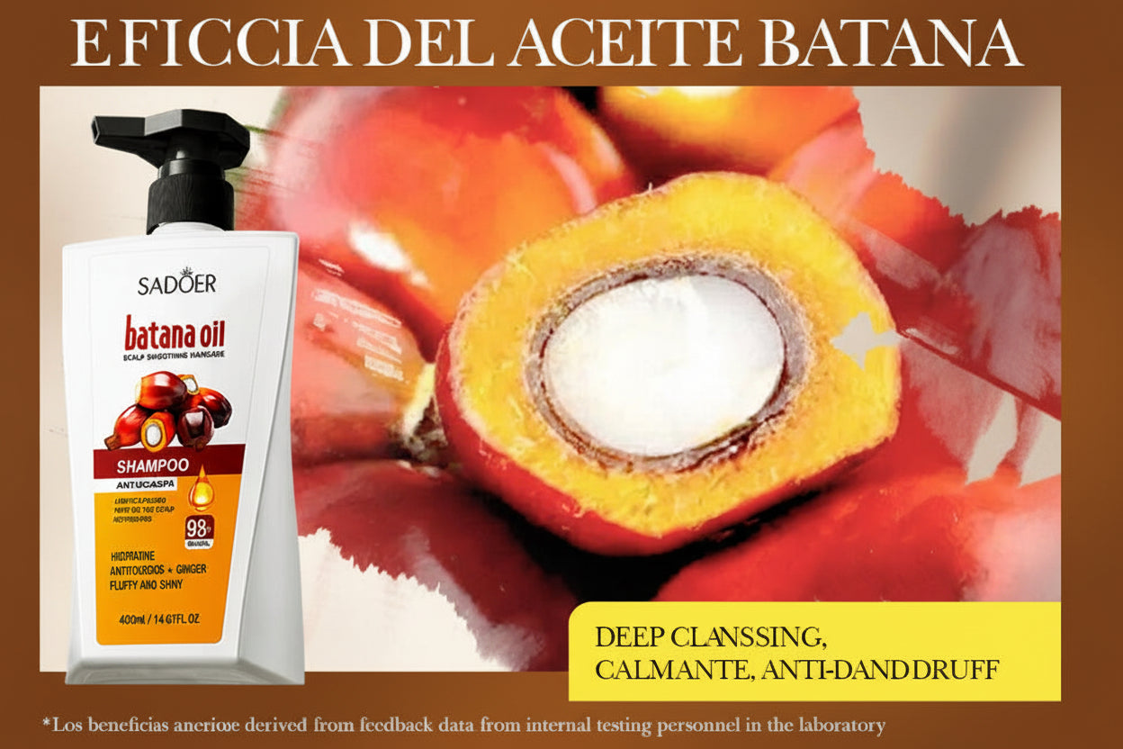 Champú SADOER con Aceite de Batana 400ml – Crecimiento Capilar, Cuidado del Cuero Cabelludo y Renovación Natural