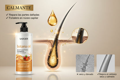 Champú SADOER con Aceite de Batana 400ml – Crecimiento Capilar, Cuidado del Cuero Cabelludo y Renovación Natural